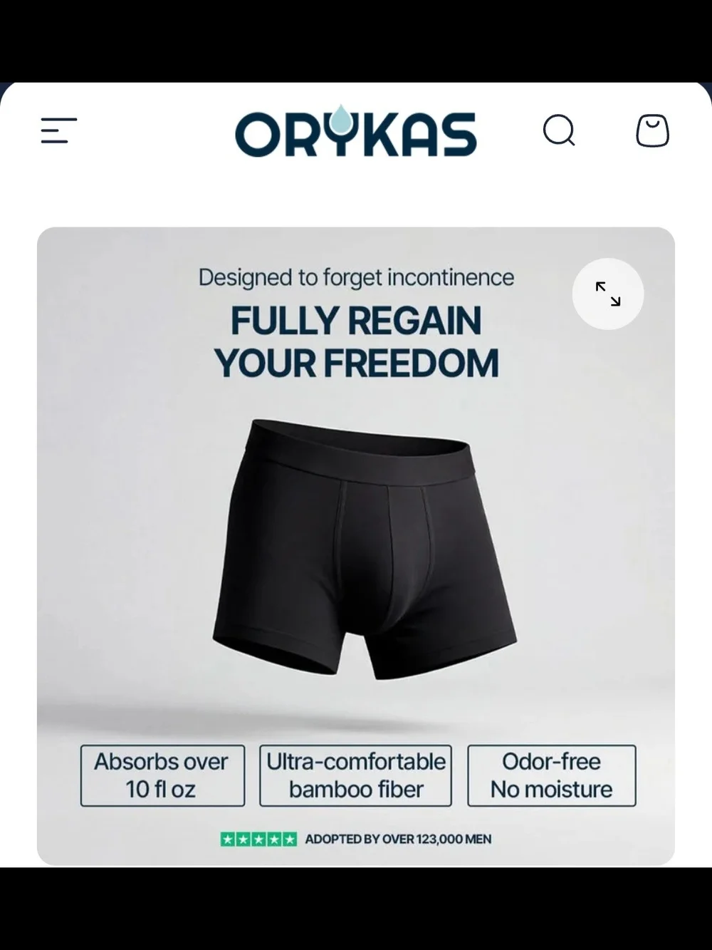 NWT Ryka Black Men's Boxer Briefs - 4-Pack